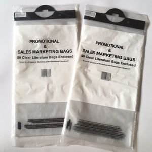 2 pack of 50 clear plastic bags